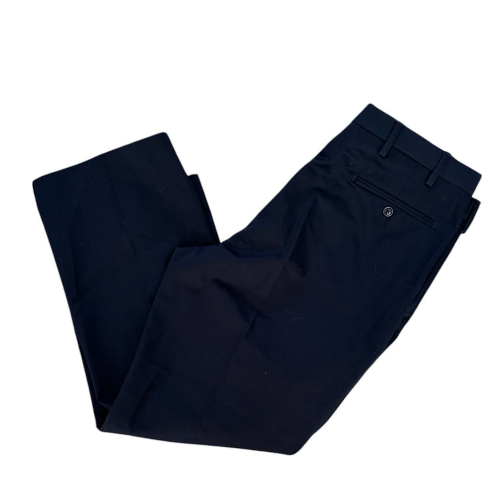 BERLE Men’s Dress Pants Navy Blue Pleated New with Tags Size 40 Short - Picture 2 of 7